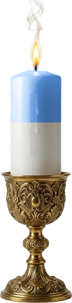 Vela Azul e Branca
