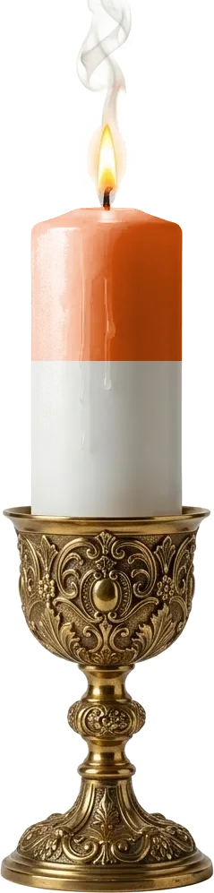 Vela Laranja e Branca