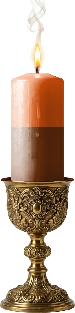 Vela Laranja e Marrom