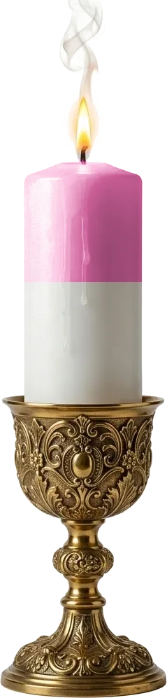 Vela Rosa e Branca