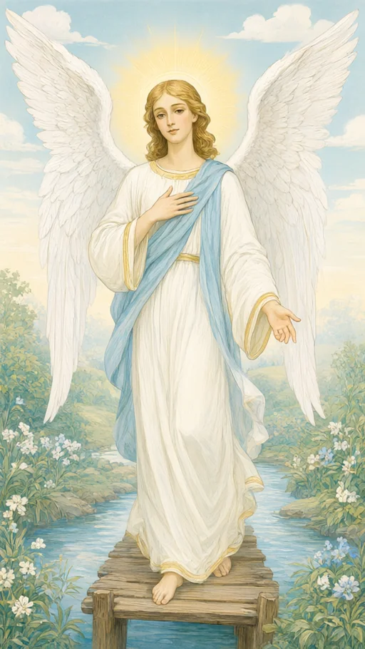 Guardian Angel illustration in sacred art