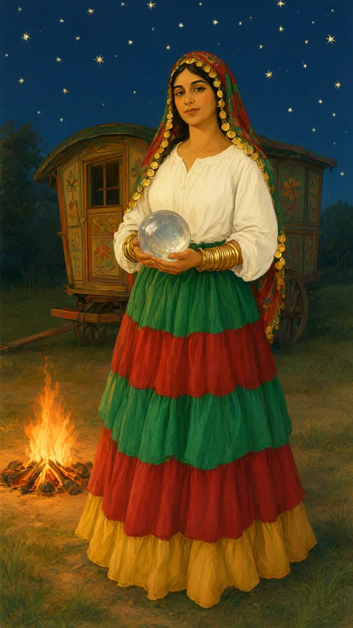 Ilustração de Povo Cigano em arte sacra