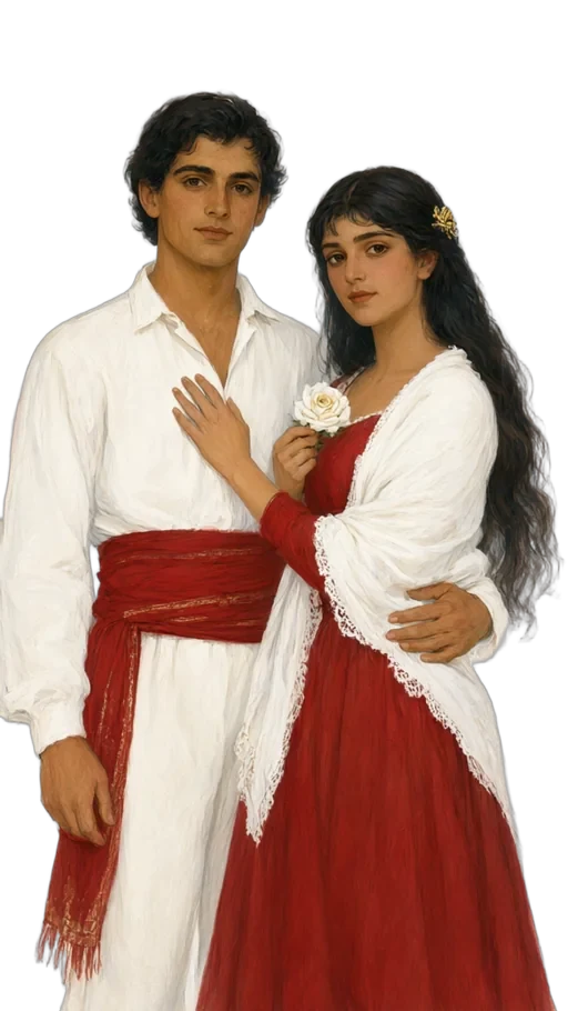 Illustration of Romani people (cigano) in sacred art