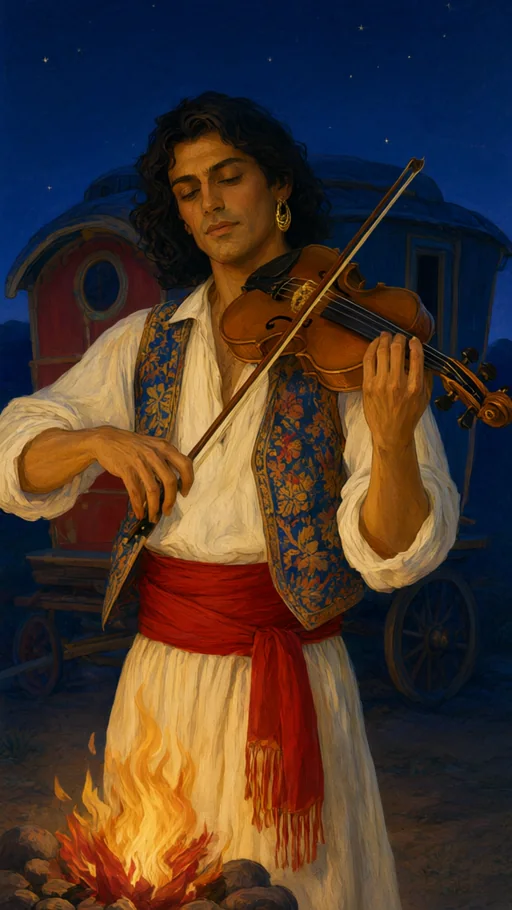 Ilustração de Povo Cigano em arte sacra