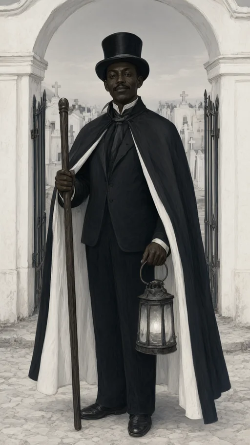 Illustration of Exu Calunga in sacred art