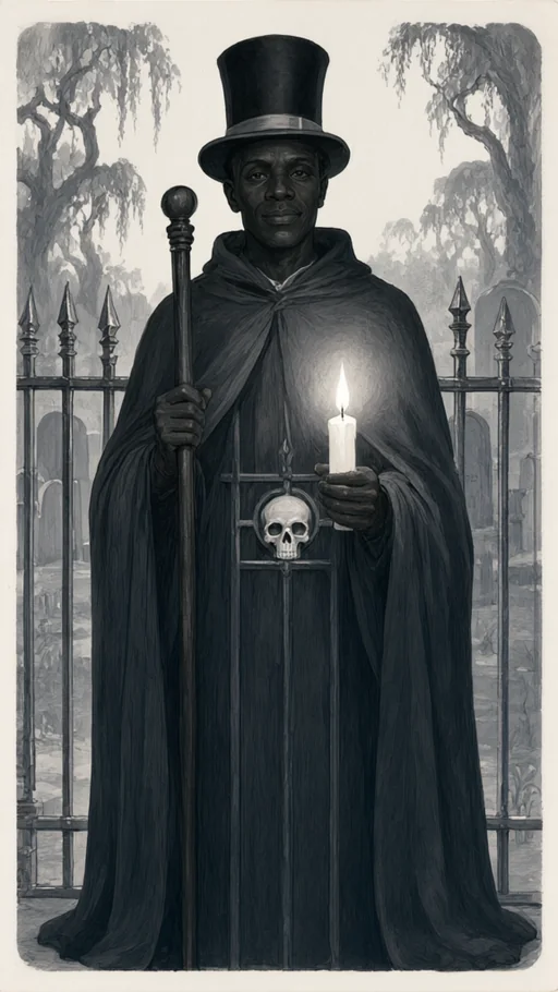 Ilustração de Exu Caveira em arte sacra