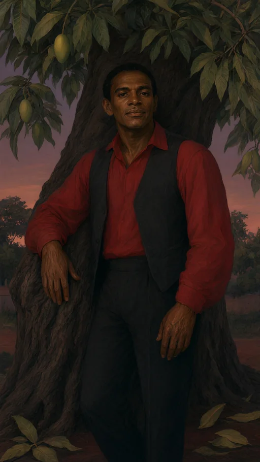 Illustration of Exu da Mangueira in sacred art