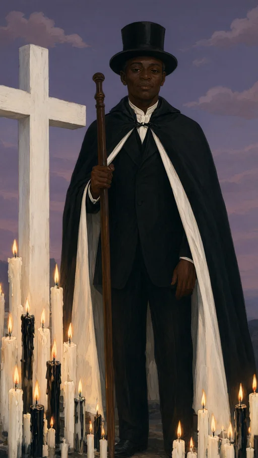 Illustration of Exu das Almas in sacred art