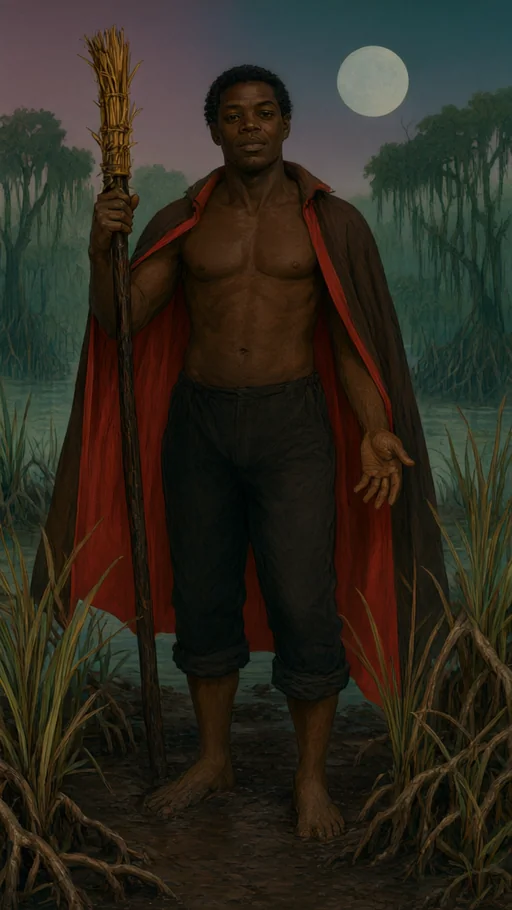 Ilustração de Exu do Lodo em arte sacra