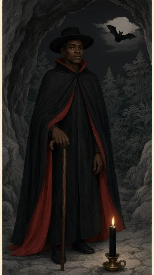 Exu Morcego illustration in sacred art