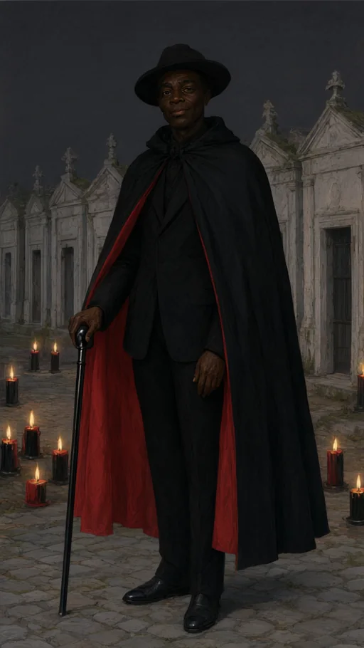 Illustration of Exu Sete Catacumbas in sacred art