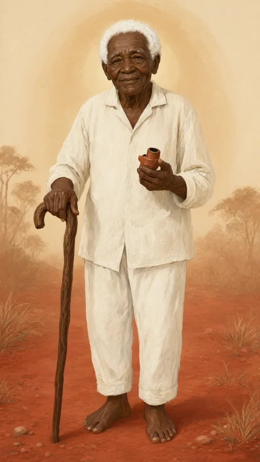 Ilustração de Pai Maneco em arte sacra