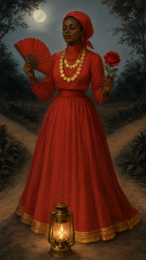Illustration of Pombagira Cigana in sacred art