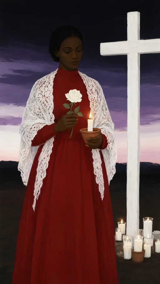 Illustration of Pombagira das Almas in sacred art