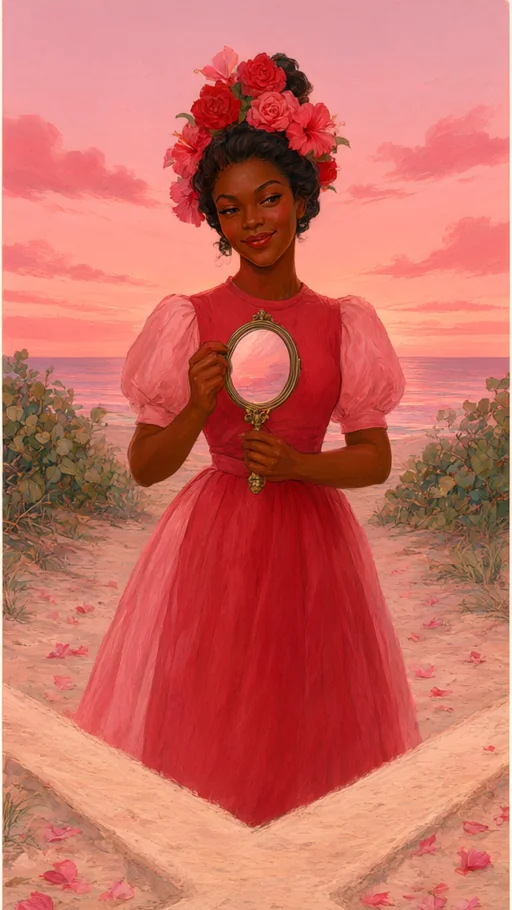 Ilustração de Pombagira Menina em arte sacra