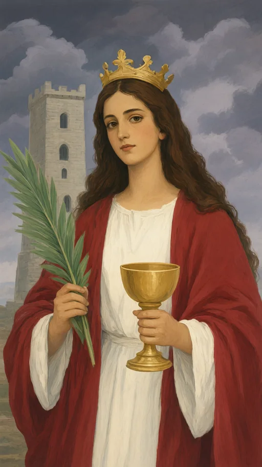 Illustration of Saint Barbara in sacred art