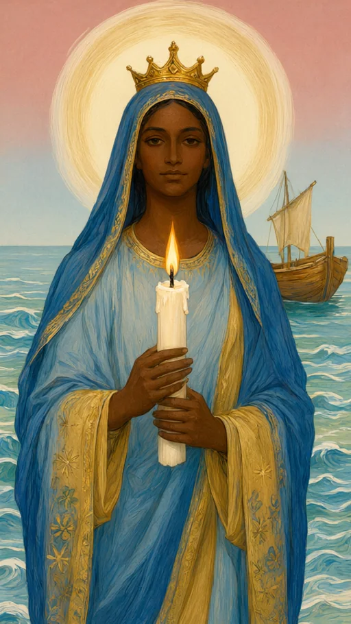 Ilustração de Santa Sara Kali em arte sacra
