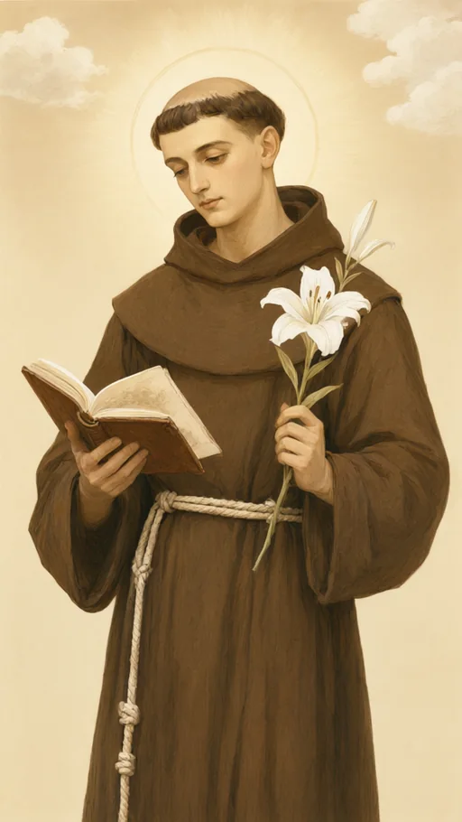 Illustration of Saint Anthony in sacred art