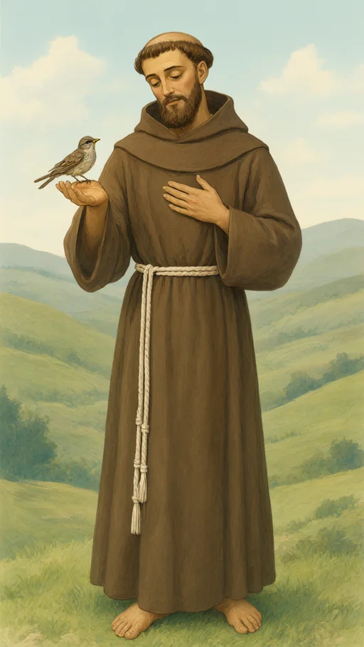 Illustration of Saint Francis of Assisi in sacred art