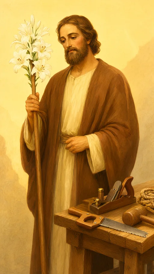 Illustration of Saint Joseph in sacred art