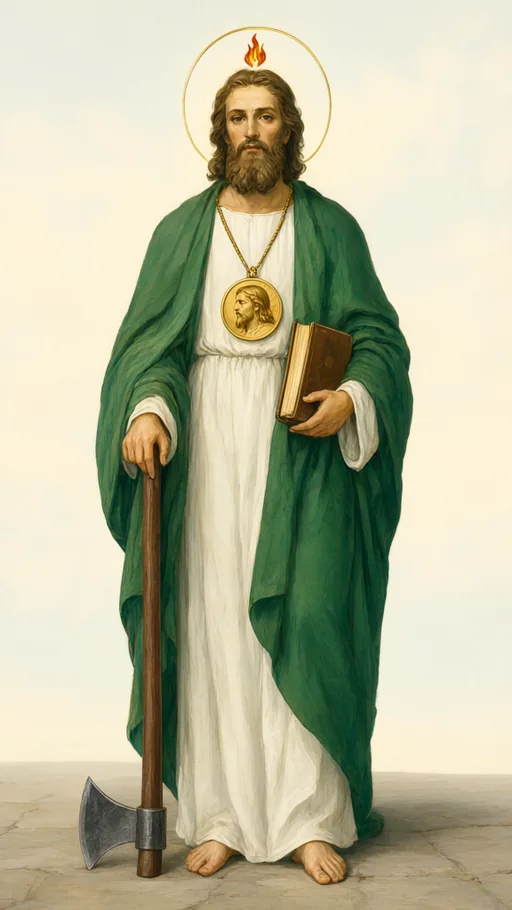 Illustration of Saint Jude Thaddeus in sacred art