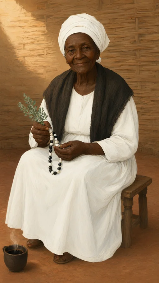 Illustration of Vovó Benta in sacred art