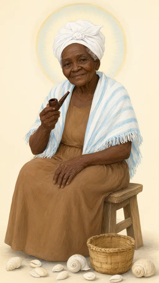 Ilustração de Vovó Catarina de Angola em arte sacra