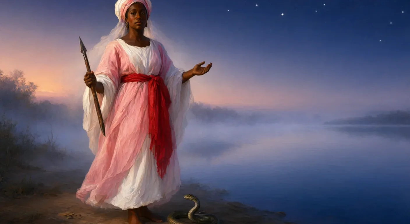 Illustration of Ewá, orixá of the springs, of the horizon and of clairvoyance